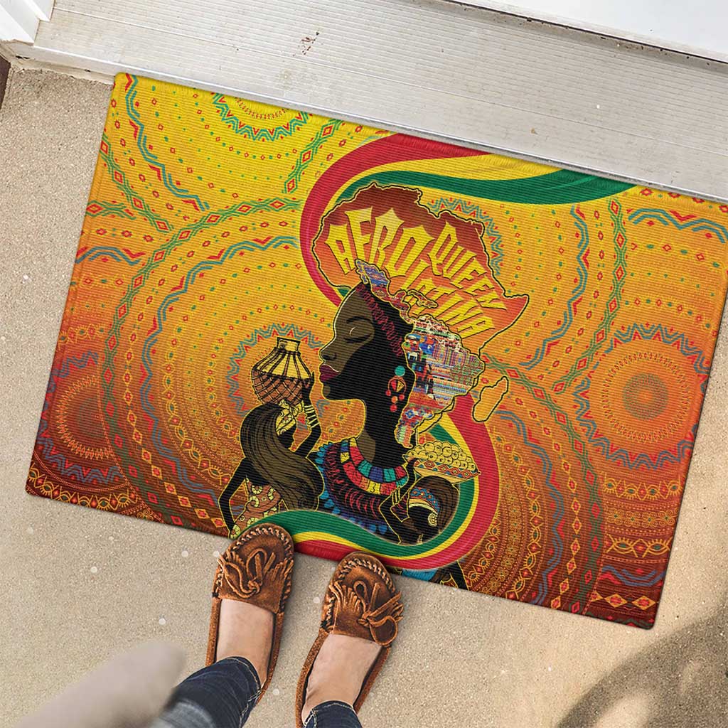 Afro Latina Queen Rubber Doormat The Beauty Of Black Women - Wonder Print Shop