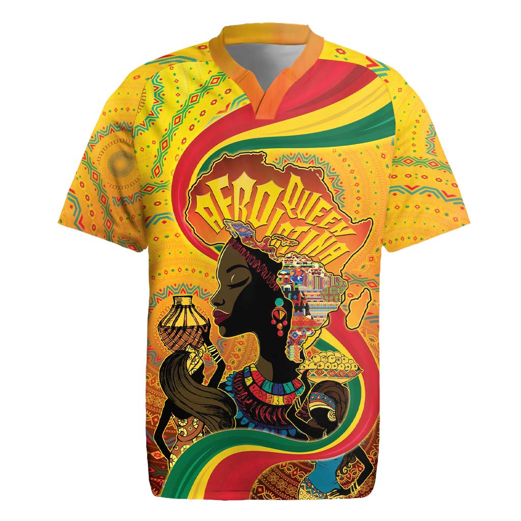 Afro Latina Queen Rugby Jersey The Beauty Of Black Women - Wonder Print Shop
