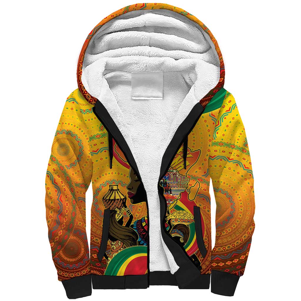 Afro Latina Queen Sherpa Hoodie The Beauty Of Black Women - Wonder Print Shop
