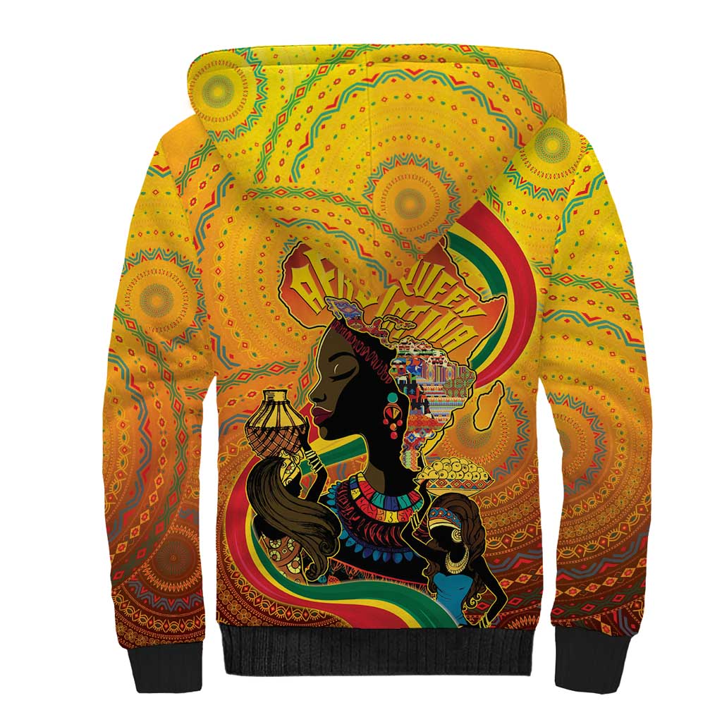 Afro Latina Queen Sherpa Hoodie The Beauty Of Black Women - Wonder Print Shop
