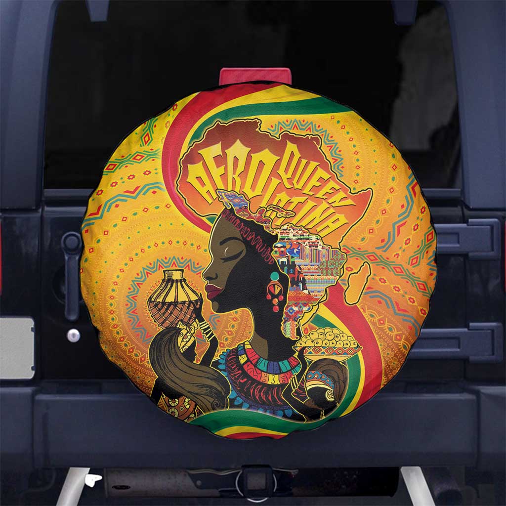 Afro Latina Queen Spare Tire Cover The Beauty Of Black Women - Wonder Print Shop