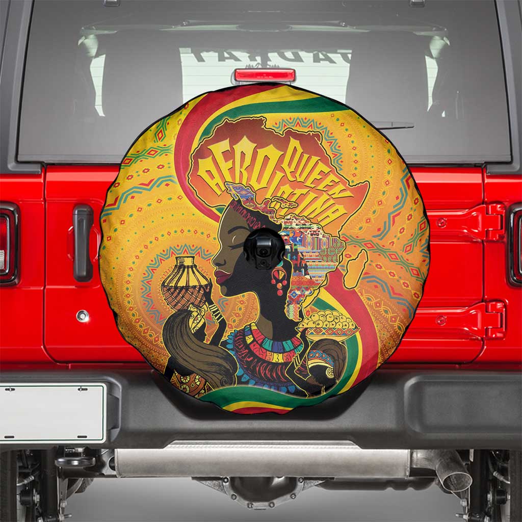 Afro Latina Queen Spare Tire Cover The Beauty Of Black Women - Wonder Print Shop