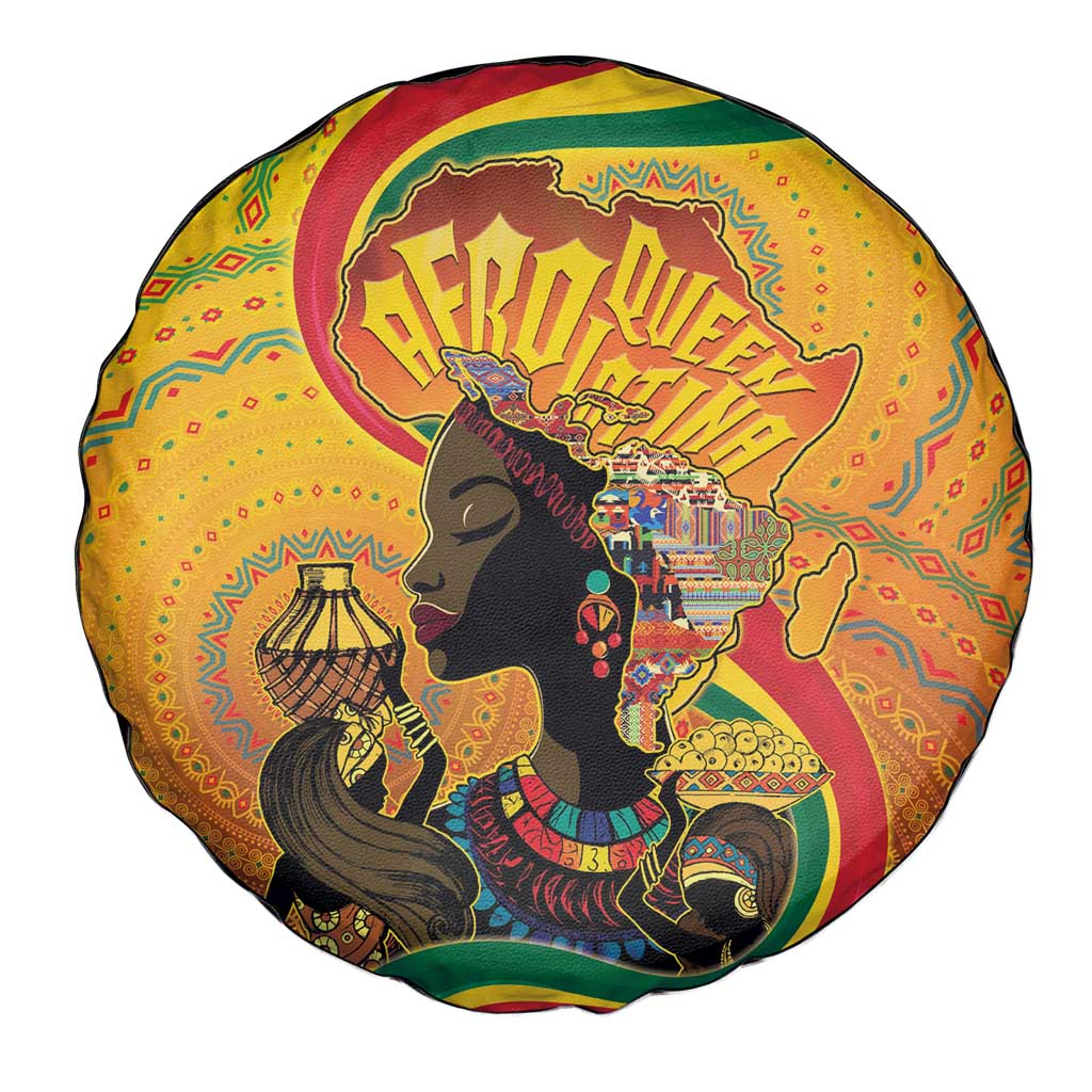 Afro Latina Queen Spare Tire Cover The Beauty Of Black Women - Wonder Print Shop