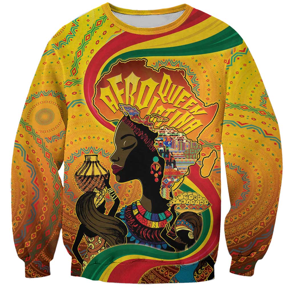 Afro Latina Queen Sweatshirt The Beauty Of Black Women - Wonder Print Shop
