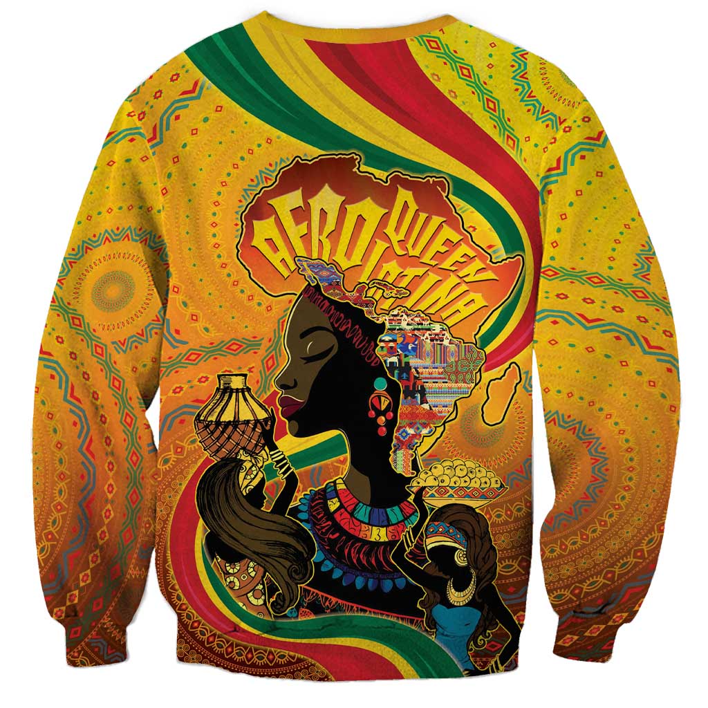 Afro Latina Queen Sweatshirt The Beauty Of Black Women - Wonder Print Shop