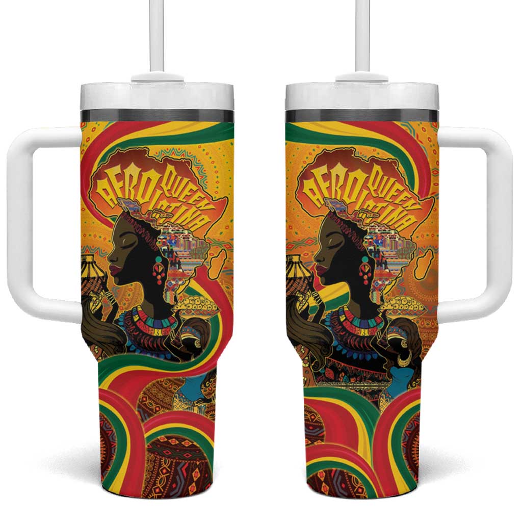 Afro Latina Queen Tumbler With Handle The Beauty Of Black Women - Wonder Print Shop