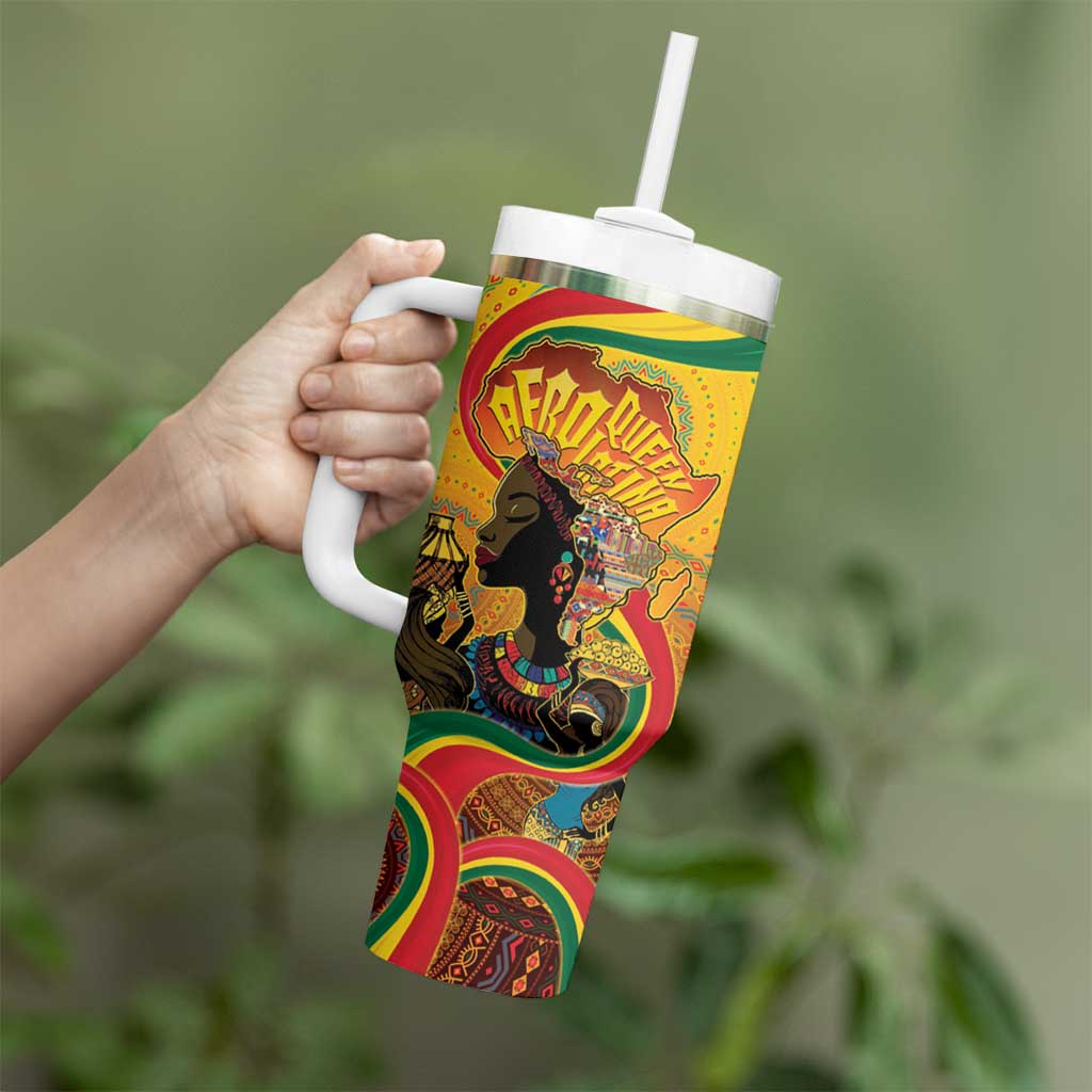 Afro Latina Queen Tumbler With Handle The Beauty Of Black Women - Wonder Print Shop