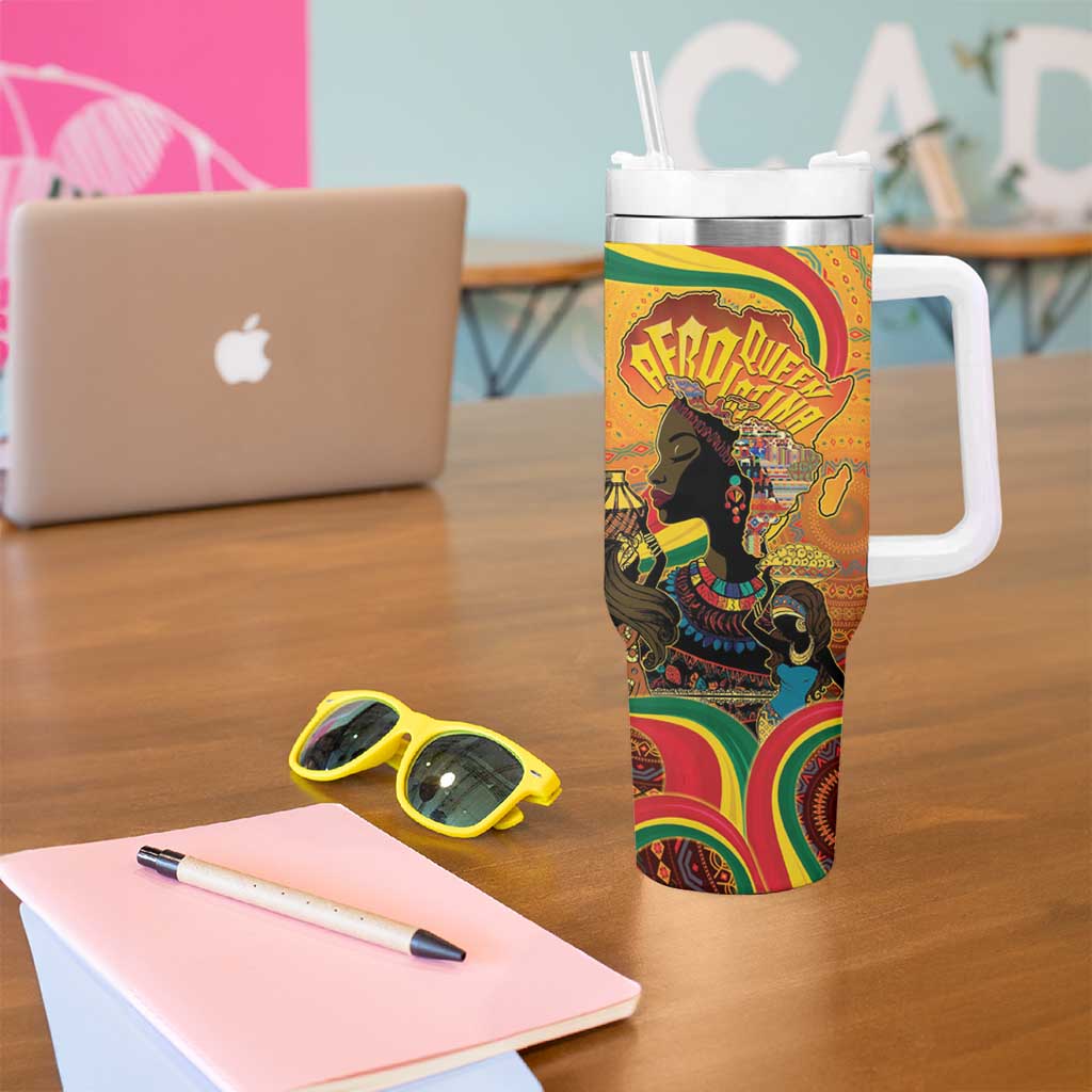 Afro Latina Queen Tumbler With Handle The Beauty Of Black Women - Wonder Print Shop