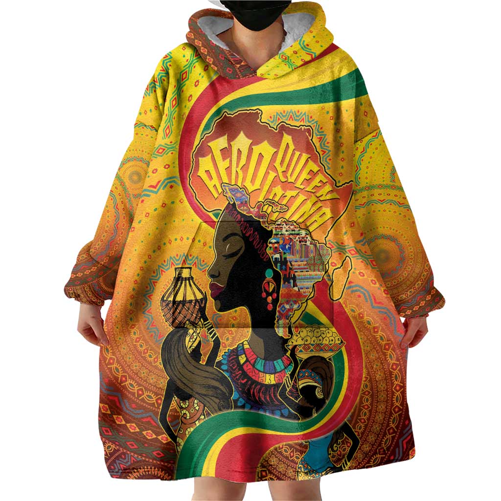 Afro Latina Queen Wearable Blanket Hoodie The Beauty Of Black Women - Wonder Print Shop