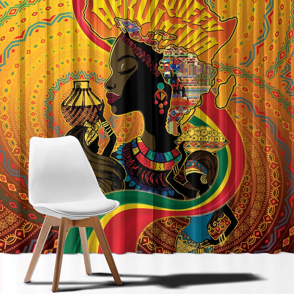Afro Latina Queen Window Curtain The Beauty Of Black Women - Wonder Print Shop