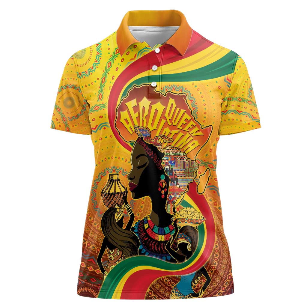 Afro Latina Queen Women Polo Shirt The Beauty Of Black Women - Wonder Print Shop