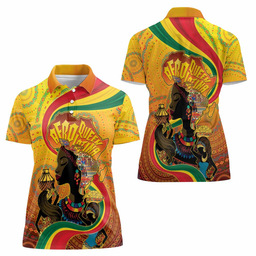 Afro Latina Queen Women Polo Shirt The Beauty Of Black Women - Wonder Print Shop