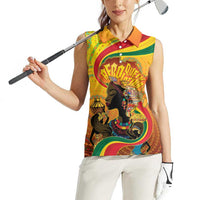 Afro Latina Queen Women Sleeveless Polo Shirt The Beauty Of Black Women - Wonder Print Shop