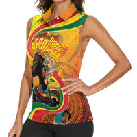 Afro Latina Queen Women Sleeveless Polo Shirt The Beauty Of Black Women - Wonder Print Shop