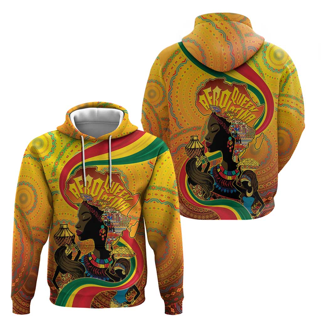 Afro Latina Queen Zip Hoodie The Beauty Of Black Women - Wonder Print Shop