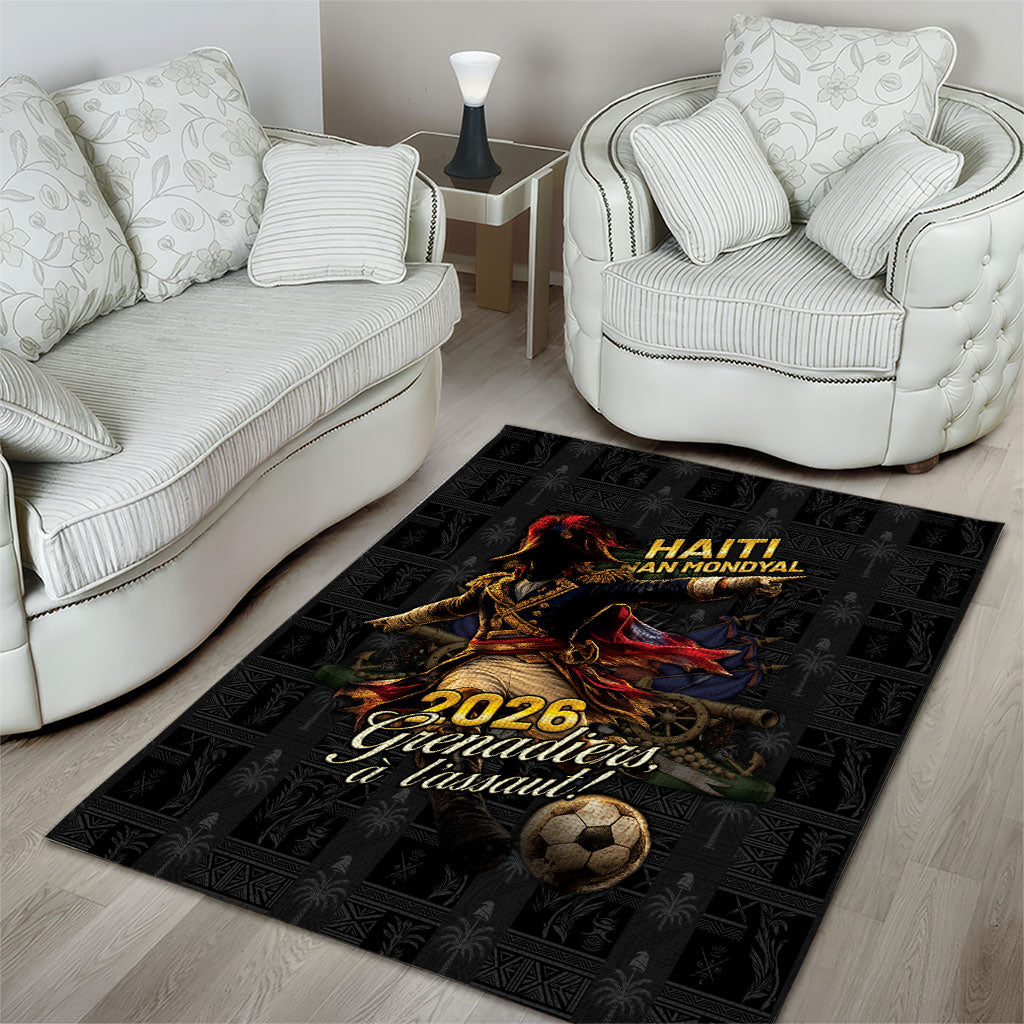 Haiti Football 2026 Area Rug Haiti Nan Mondyal