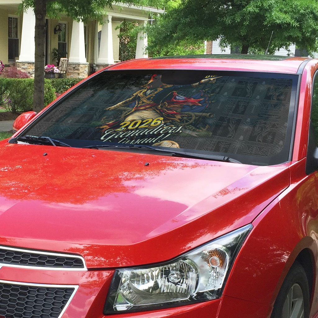 Haiti Football 2026 Auto Sun Shade Haiti Nan Mondyal