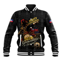 Custom Haiti Football 2026 Baseball Jacket Haiti Nan Mondyal
