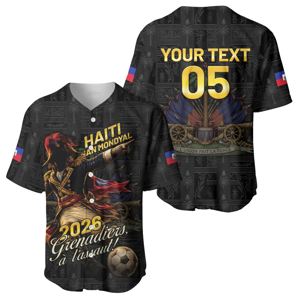 Custom Haiti Football 2026 Baseball Jersey Haiti Nan Mondyal