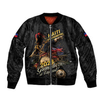 Custom Haiti Football 2026 Bomber Jacket Haiti Nan Mondyal