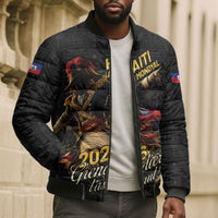 Custom Haiti Football 2026 Bomber Puffer Jacket Haiti Nan Mondyal