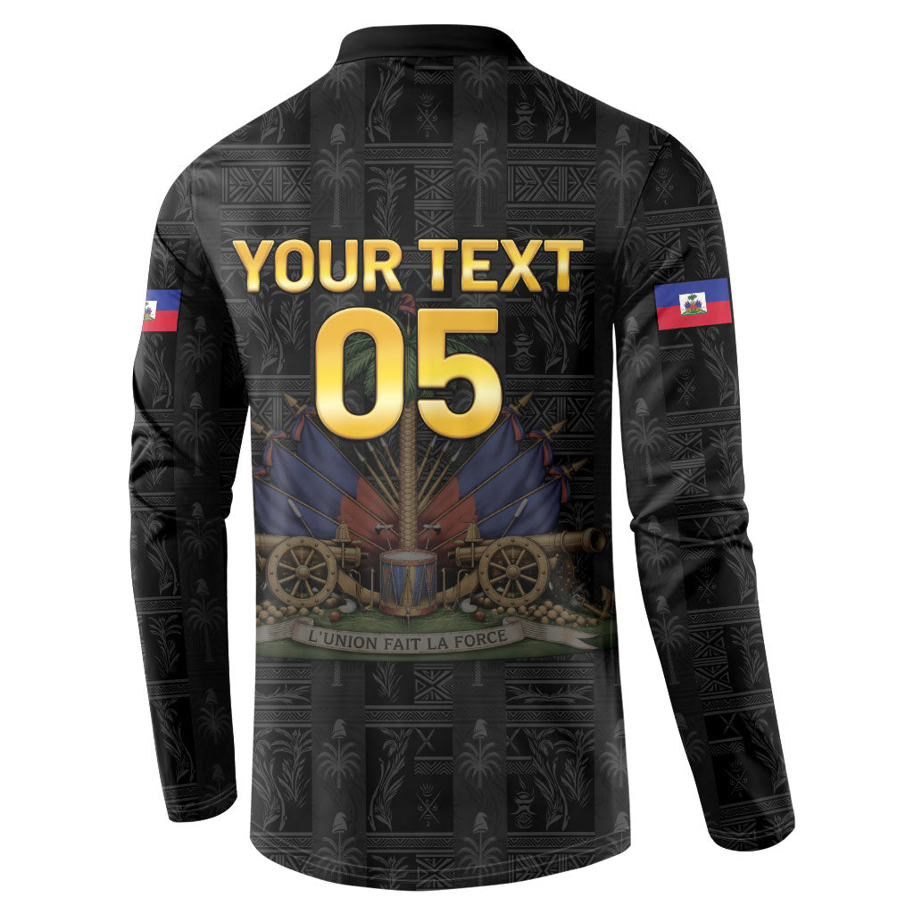 Custom Haiti Football 2026 Button Sweatshirt Haiti Nan Mondyal