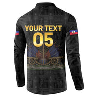 Custom Haiti Football 2026 Button Sweatshirt Haiti Nan Mondyal