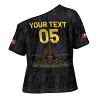 Custom Haiti Football 2026 Cross Shoulder Shirt Haiti Nan Mondyal
