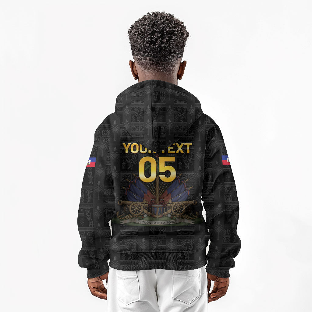 Custom Haiti Football 2026 Kid Hoodie Haiti Nan Mondyal