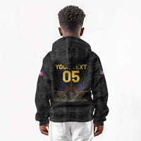 Custom Haiti Football 2026 Kid Hoodie Haiti Nan Mondyal