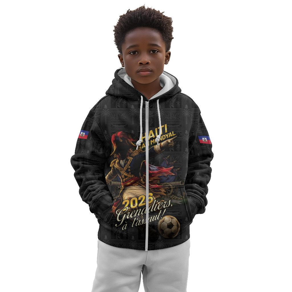 Custom Haiti Football 2026 Kid Hoodie Haiti Nan Mondyal