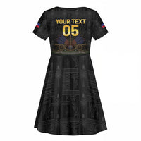 Custom Haiti Football 2026 Kid Short Sleeve Dress Haiti Nan Mondyal