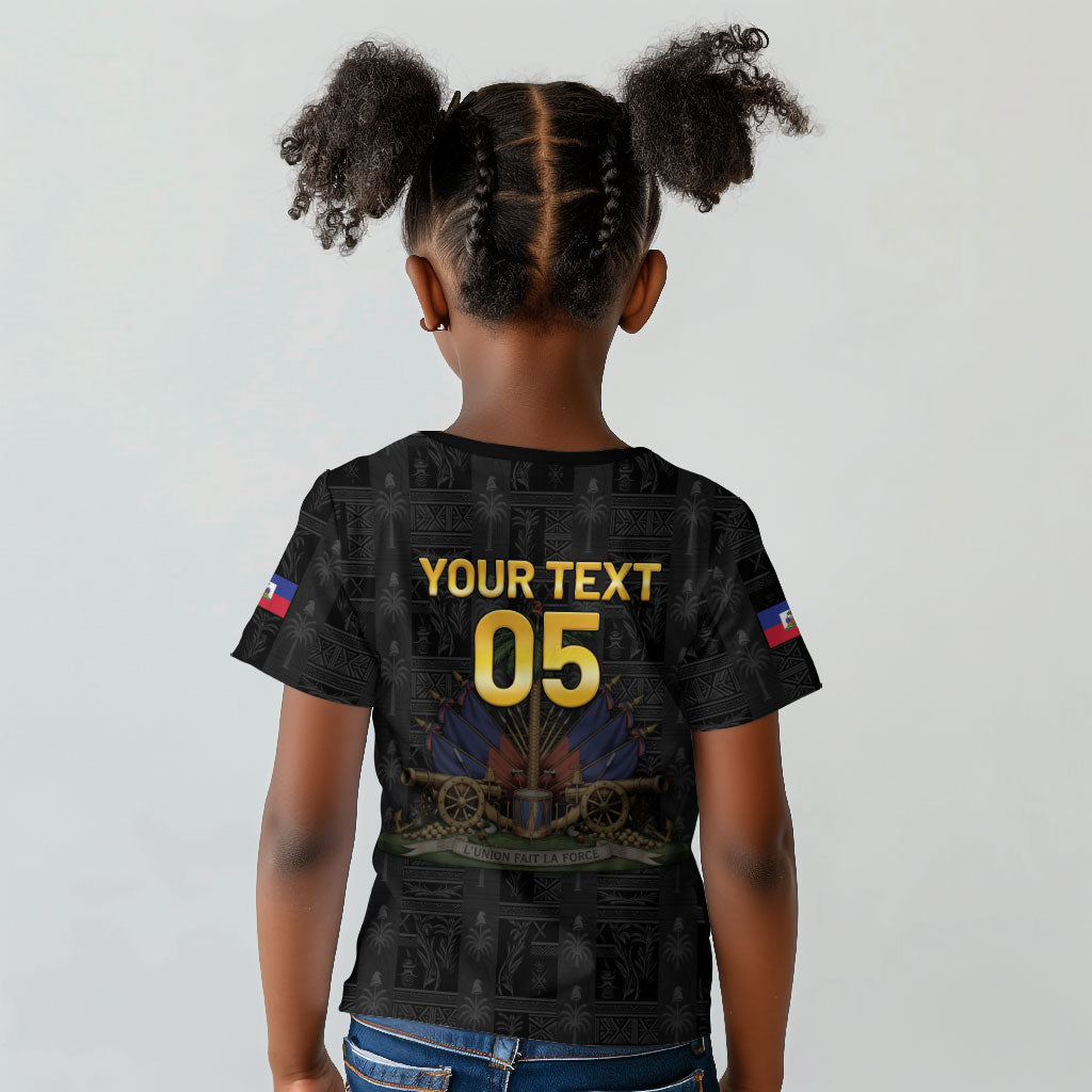 Custom Haiti Football 2026 Kid T shirt Haiti Nan Mondyal