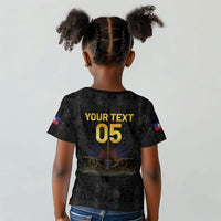 Custom Haiti Football 2026 Kid T shirt Haiti Nan Mondyal