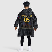 Custom Haiti Football 2026 Kid Wearable Blanket Hoodie Haiti Nan Mondyal