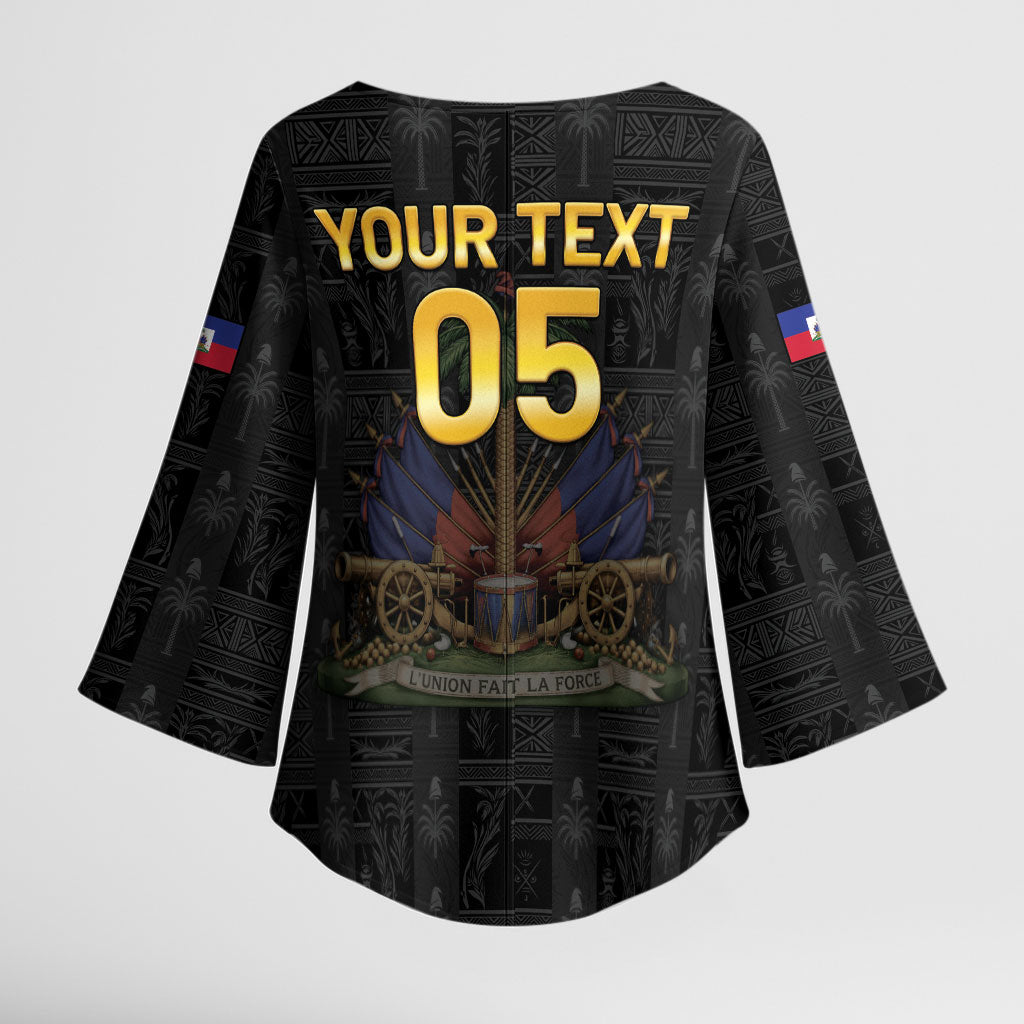 Custom Haiti Football 2026 Kimono Sleeve Blouse Haiti Nan Mondyal