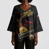 Custom Haiti Football 2026 Kimono Sleeve Blouse Haiti Nan Mondyal