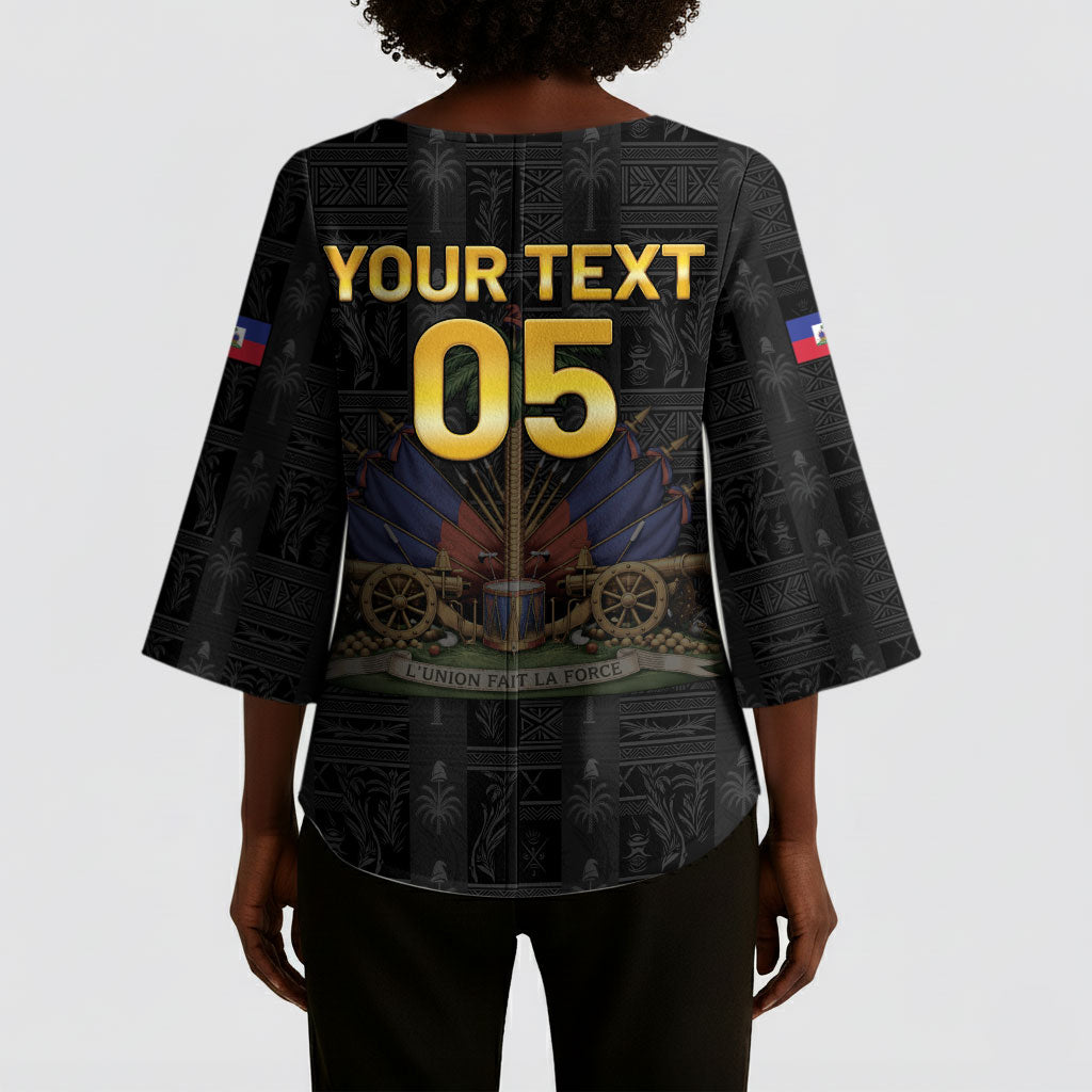 Custom Haiti Football 2026 Kimono Sleeve Blouse Haiti Nan Mondyal
