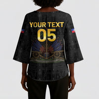 Custom Haiti Football 2026 Kimono Sleeve Blouse Haiti Nan Mondyal
