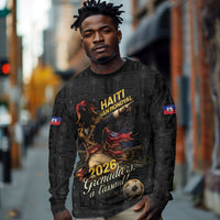 Custom Haiti Football 2026 Long Sleeve Shirt Haiti Nan Mondyal