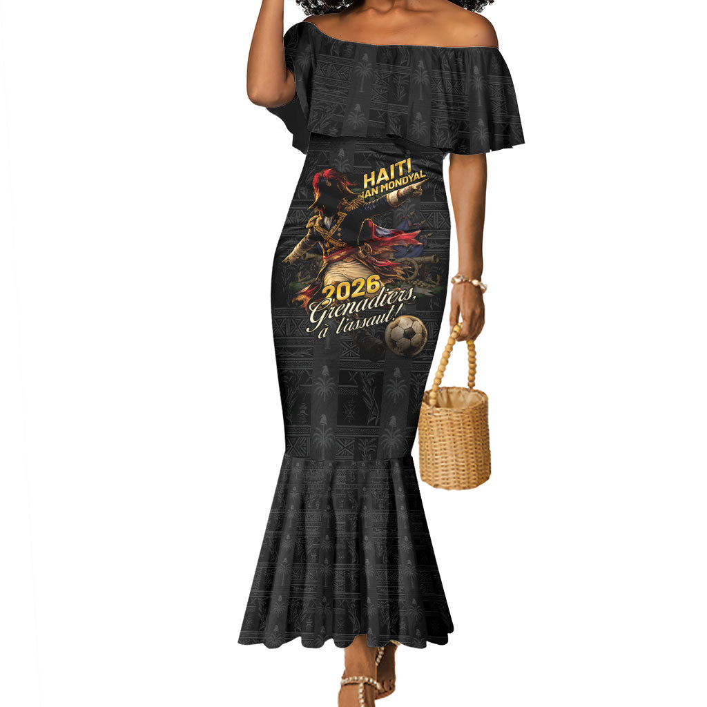 Custom Haiti Football 2026 Mermaid Dress Haiti Nan Mondyal
