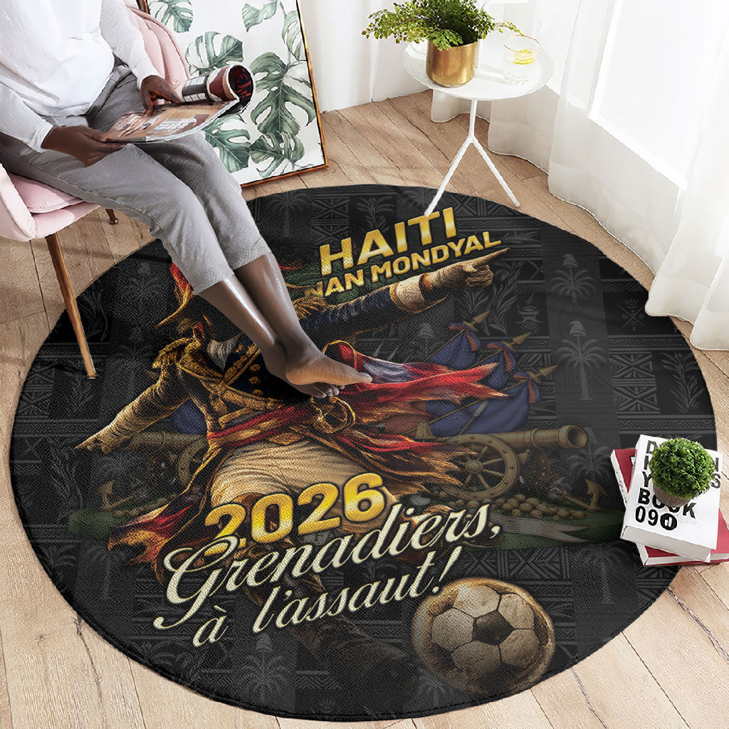 Haiti Football 2026 Round Carpet Haiti Nan Mondyal