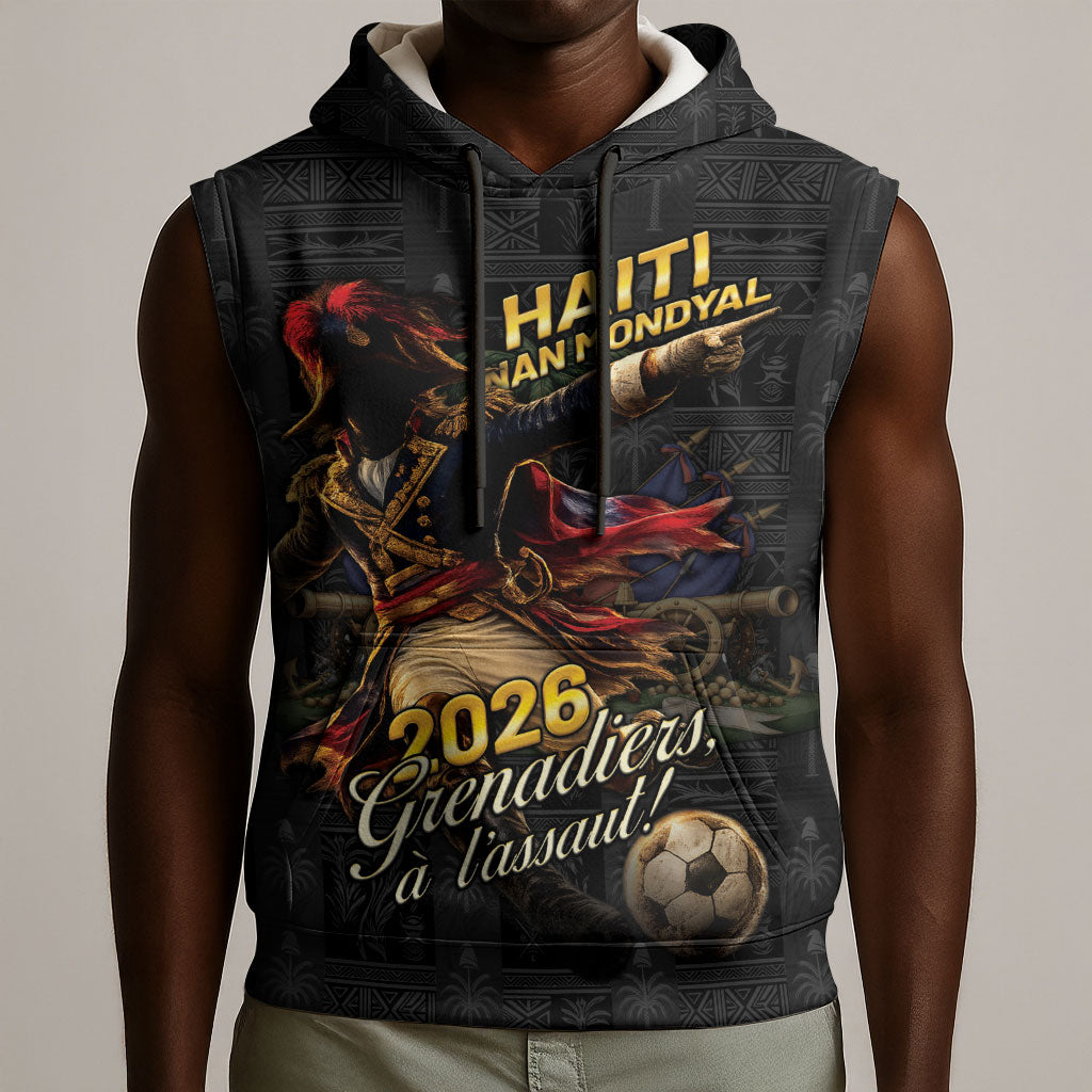 Custom Haiti Football 2026 Sleeveless Hoodie Haiti Nan Mondyal