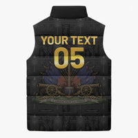 Custom Haiti Football 2026 Sleeveless Puffer Jacket Haiti Nan Mondyal