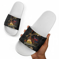 Haiti Football 2026 Slide Sandals Haiti Nan Mondyal