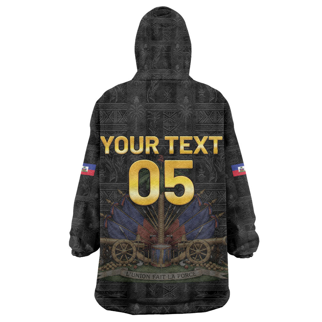Custom Haiti Football 2026 Wearable Blanket Hoodie Haiti Nan Mondyal