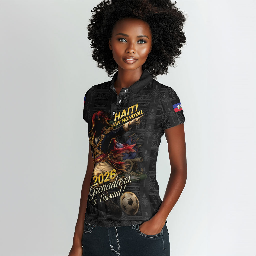 Custom Haiti Football 2026 Women Polo Shirt Haiti Nan Mondyal