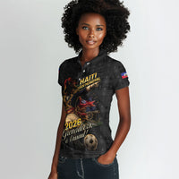 Custom Haiti Football 2026 Women Polo Shirt Haiti Nan Mondyal