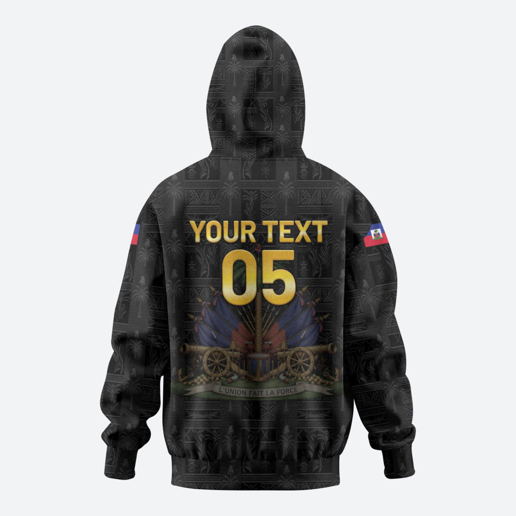 Custom Haiti Football 2026 Zip Hoodie Haiti Nan Mondyal