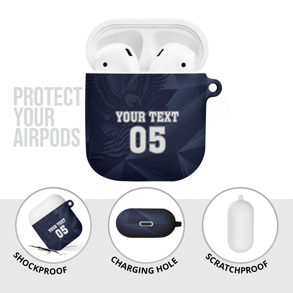 Custom United States Soccer 2026 AirPods Case USA Eagle Simple Style
